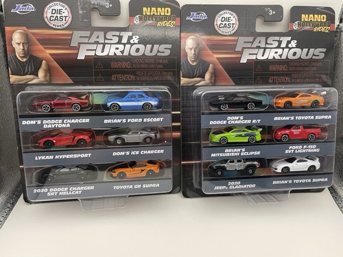 Jada Fast & Furious Nano Hollywood Rides 12 Cars Total New in Package Great Look