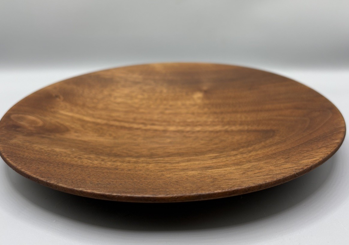 Vintage Signed Paul Eshelman Turned Walnut Studio Wood Plate Stocksdale Espenet