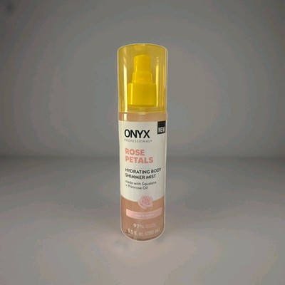 ONYX Rose Petals Hydrating Body Shimmer Mist 6.5oz Glow Glitter NEW