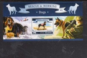 MALDIVES #3417 2015 DOGS MINT VF NH O.G S/S (S7)