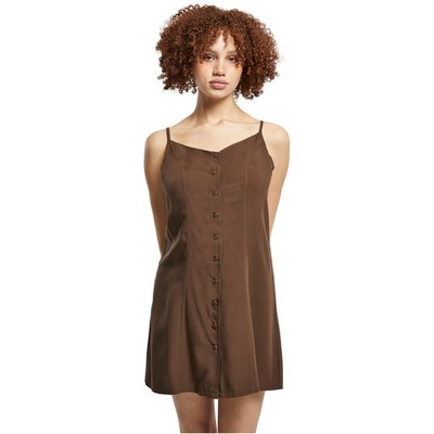 Urban Classics Viscose Slim Fit Button Down Mini Dress New