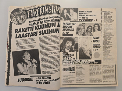 Nena /Michael Jackson   -Very rare newspaper from Finland from 1984 (5 pages)