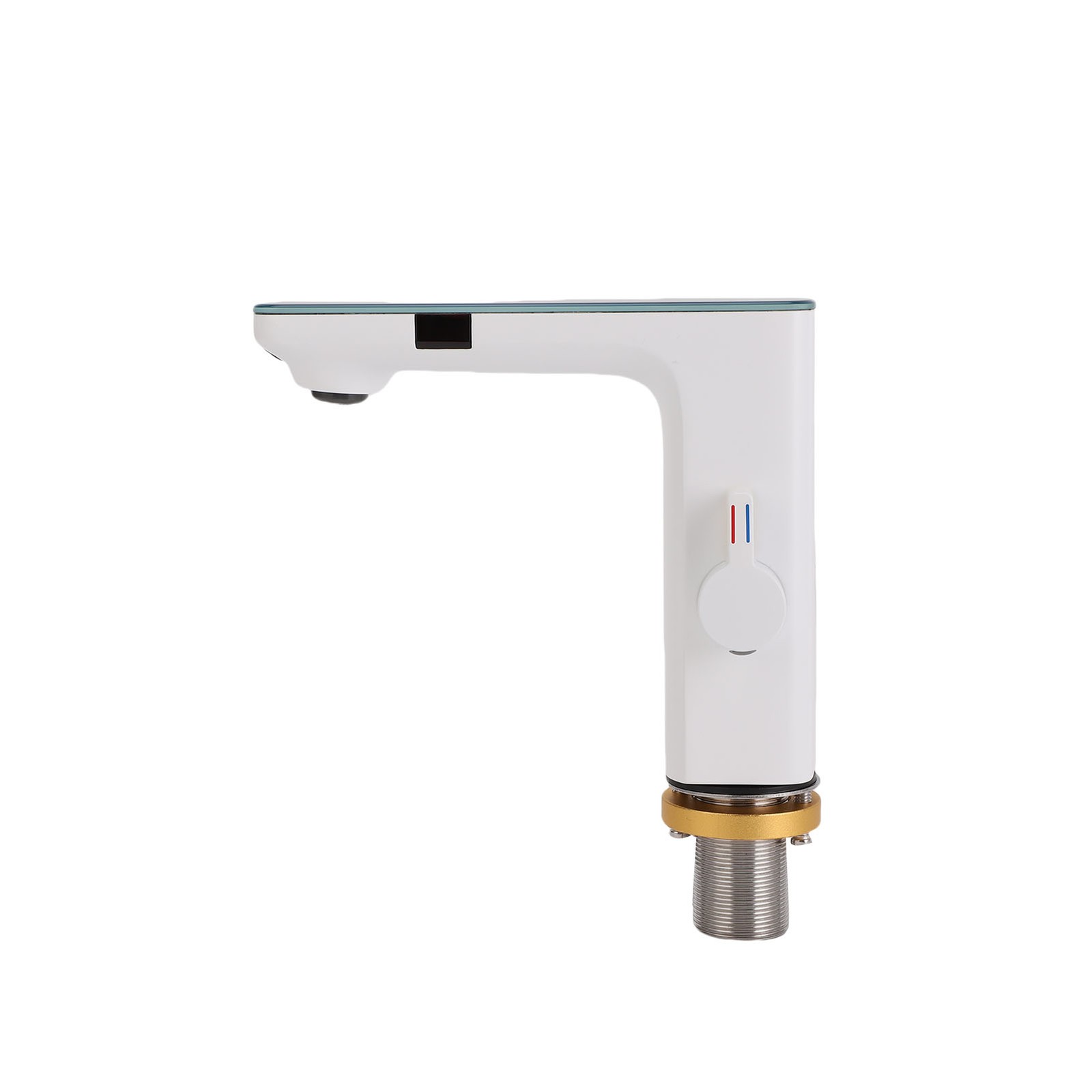 Hot Cold Basin Faucet Touchless With Water Temperature Display For Bathroom Zinc