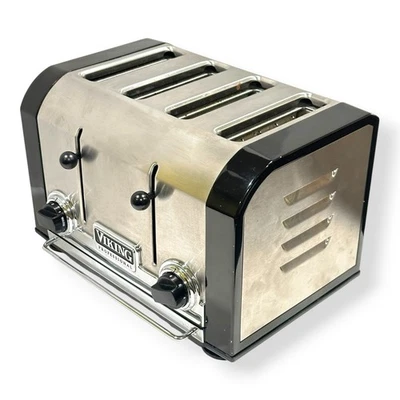 Viking Professional Toaster 4 Slice Wide-Slot Toaster VT401 Black/Silver - Image 1 of 4