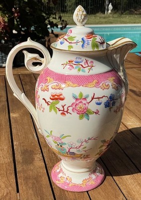 Minton Cockatrice Pink RARE Coffee Pot  #3970 EXC! Globe Stamp