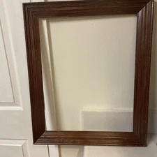 Rustic Classic Wood Oak ? VTG 23x19 Frame  16x20 Painting Print Photo Picture