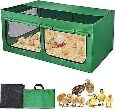 Tetuga Large Chick Brooder Box Pen Portable Mesh Waterproof Pad 73in #R043