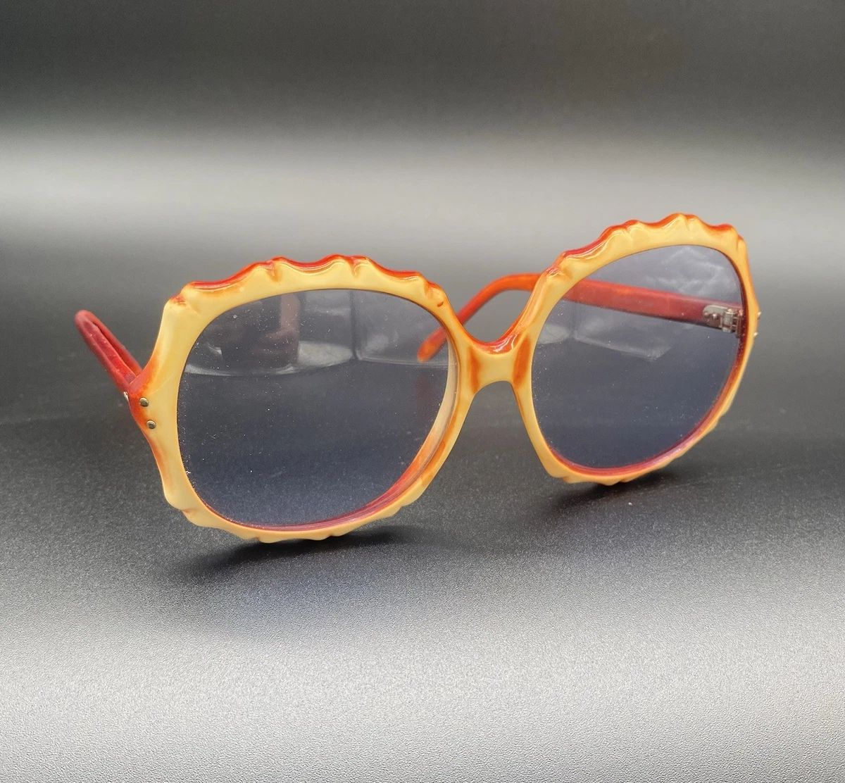 Vintage 1960\'s Suntimer Victory Sunglasses S-583 Skimo France Orange Striped Orange Vintage Sunglasses for sale | eBay main image 2