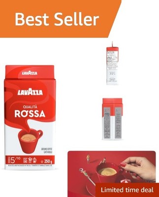 Experience Velvety Qualita Rossa Ground Coffee, 8.8 OZ - Caffeinated Indulgence