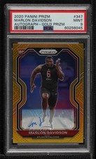 2020 Panini Prizm Rookie Gold 1/10 Marlon Davidson #347 PSA 9 MINT Auto 13c1