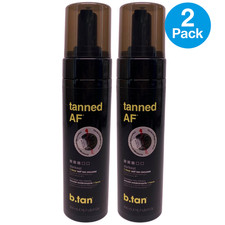b.tan Tanned AF Darkest 1 Hour Self Tan Mousse 200ml 2 Pack Bundle