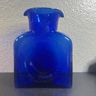 Vintage Blenko Double Spout 384 Water Bottle - Cobalt Glass Pitcher