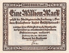 Freiburg (Breisgau) - Stadt - 1 Million Mark - Bandwerk - Keller 1589.b.