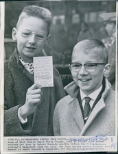 1962 Peter Lars Brandt School Excuse Written Robert Kennedy Wirephoto 7x9