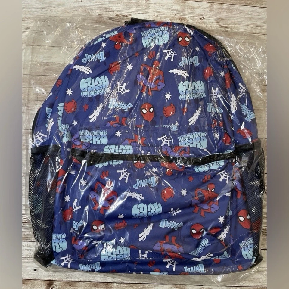 NWT Marvel Spider-Man Canvas Backpack for Kids from Old Navy Bookbag School Bag - Image 3 of 4
