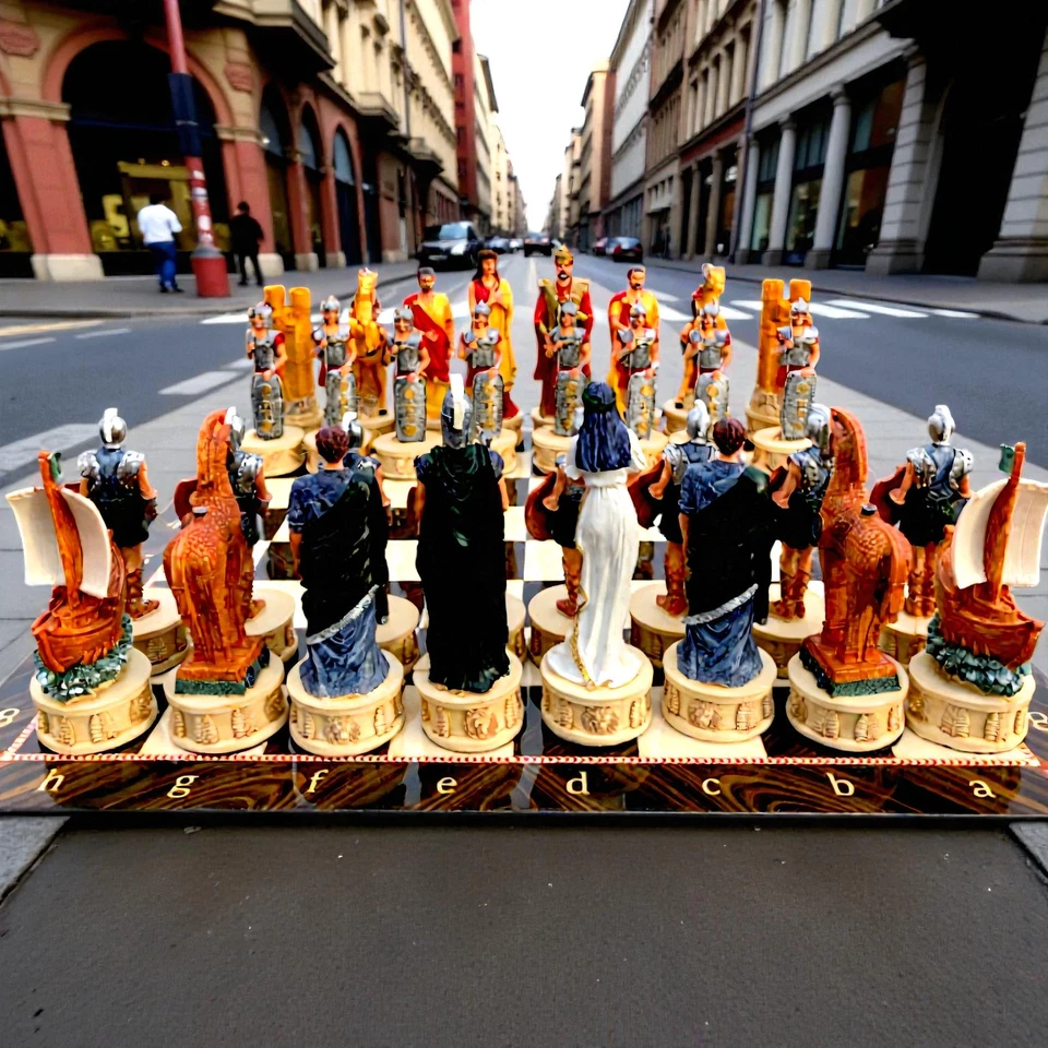 X Large Trojan vs Spartan Chess Set – 100% Hand Painted | Christmas Gift 🎁 - Image 4 of 4