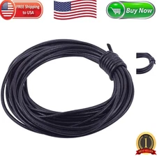 10 Yards of 3.0mm Colorfast Black Leather String for Elegant Jewelry Making