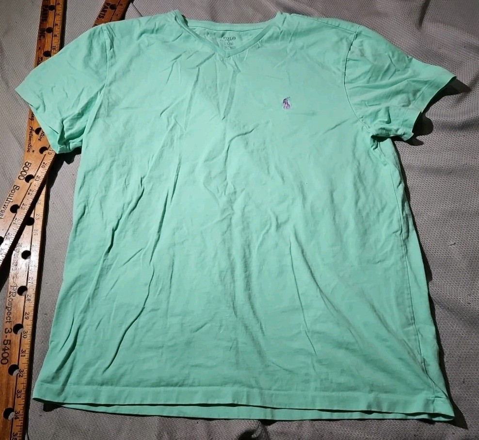 Polo Ralph Lauren camicia uomo grande verde ricamato logo pony maglietta casual