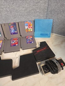 Mega Man Lot 1,2,3,4,5,6 Nintendo NES Authentic Cartridges +Sleeves+ Controllers