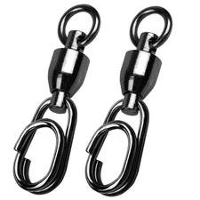 High Strength Fishing Swivel Steel Ball Bearing Fishing Swivels Stainless Con...