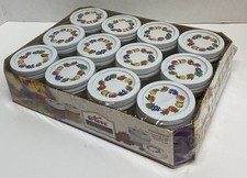 Kerr 12-4oz Decorative Jam & Jelly Canning Jars, Made In USA, New / 2005 Vintage