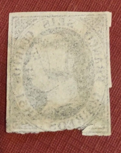 Old Rare Spain Stamp 1851 Queen Esabell Imperf Used Original black (2502_1) - Picture 2 of 2