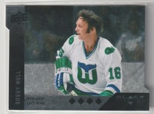 09-10 BOBBY HULL BLACK DIAMOND HORIZONTAL PERIMETER DIE-CUT QUAD #BD11 WHALERS