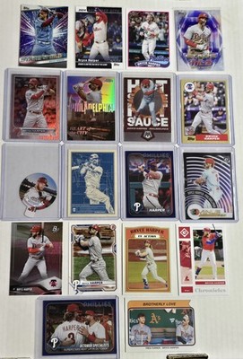 Bryce Harper Parallel Insert Card Lot (18)   Hot Sauce Topps Refractor Phillies