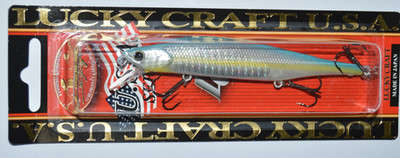 lucky craft lightning pointer 110sp 4.5'' suspend jerkbait super glow sexy smelt