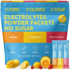 Original Electrolytes Powder Packets Keto Friendly Electrolyte Hydration Pa...