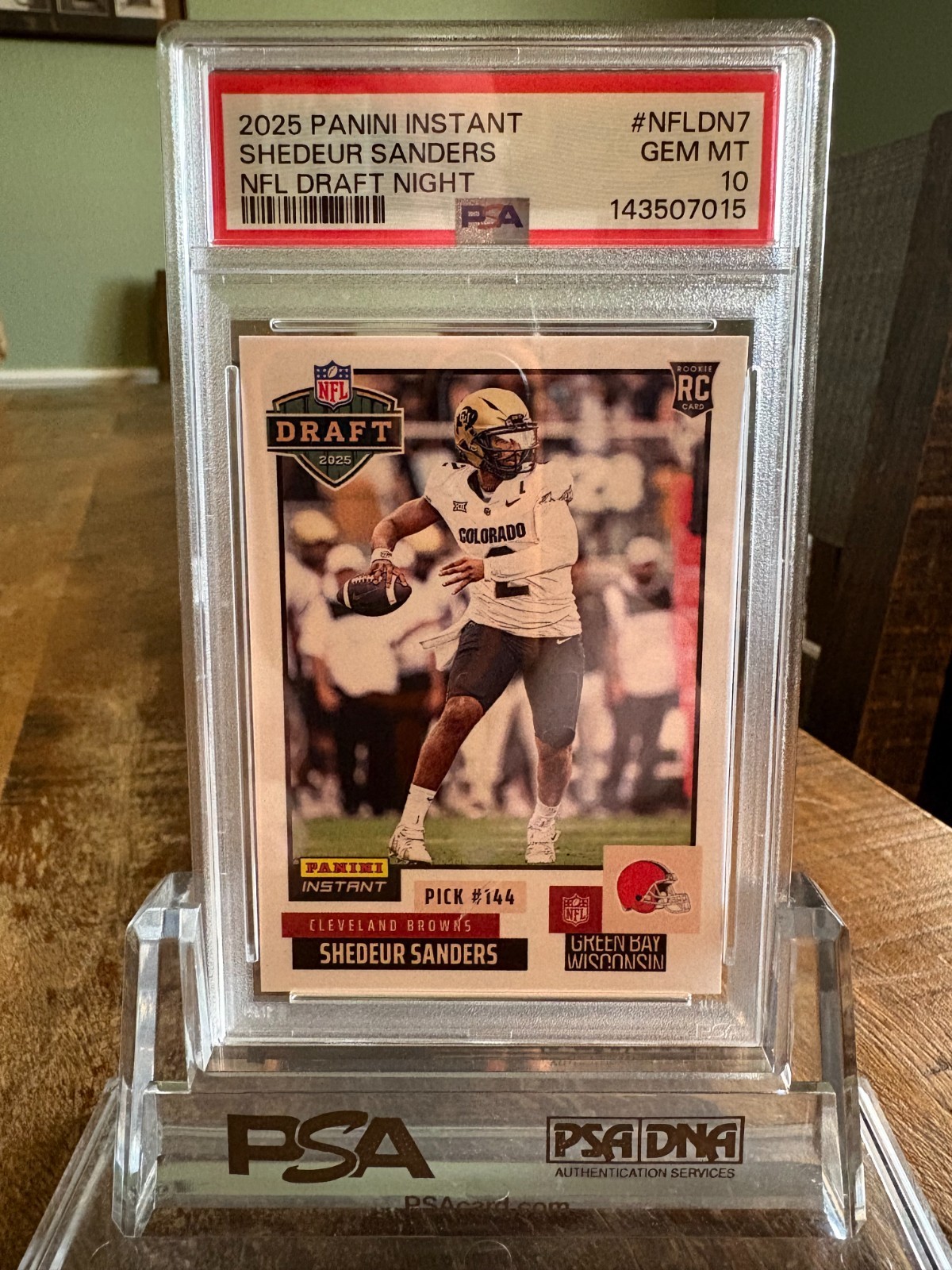 2025 Shedeur Sanders PSA 10 Instant NFL Draft view 4