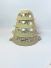 Vintage PYREX Cinderella Forest Fancies Mushroom Nesting Mixing Bowls Set of 4