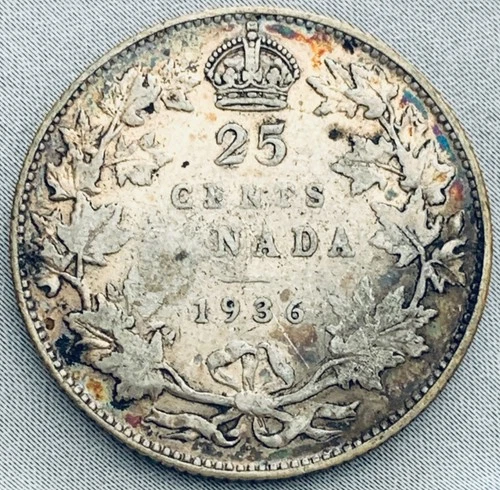 1936 Canada 25 Cents — photo from the most recent tracked eBay sale