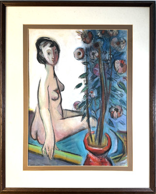 Vintage 1970s Mixed Media Artwork    Repose  by G. Ralph Smith