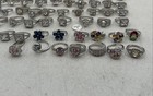 Womens Silver Plated Wedding Split Shank Rings Size 7 Mixed Lot 400 Grams — photo 3