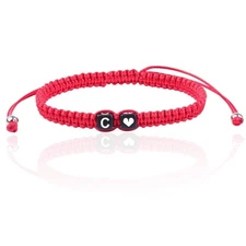 Initial Bracelets for Women Teen Girls, Initial A-Z Heart Letter Charm Bracel...