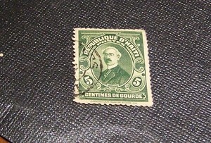 One 1924 Haiti Postage Stamps of Eustache Antoine Francois Joseph Louis Borno