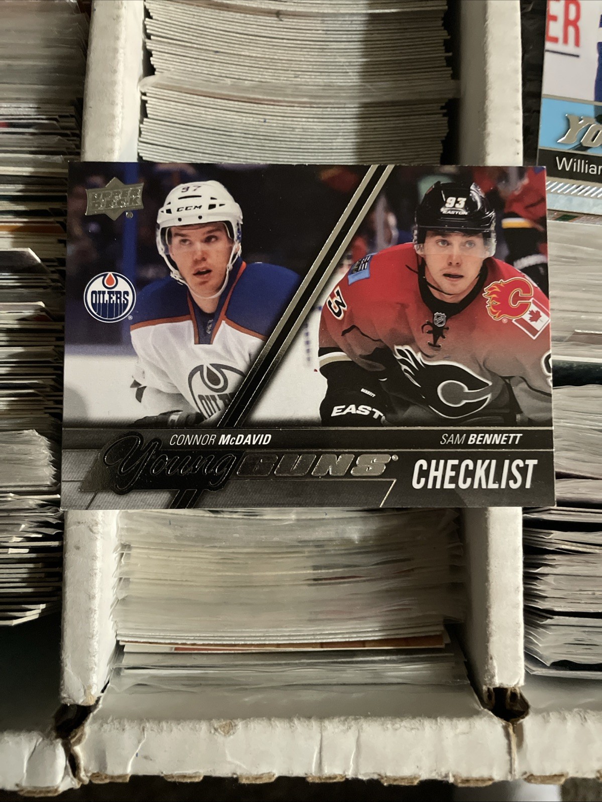2015-16 Upper Deck - Young Guns Checklist Connor McDavid, Sam Bennett #250 (RC)