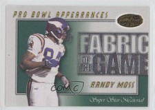2000 Leaf Certified Fabric of the Game 298/500 Randy Moss #FG-11 HOF fm0