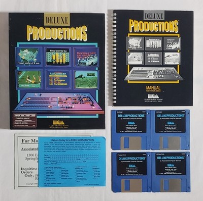 Original 1988 Deluxe Productions Amiga Software 3.5'' Disk UNTESTED Complete