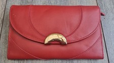 NEW Ri2K Purse - Red Genuine Leather Zip Wallet - 16x10cm BNWT