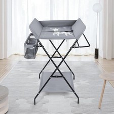4-in-1 Kinder Wickeltisch Klappbar Baby Wickeltisch Sicherheitsgurt Wickeltisch