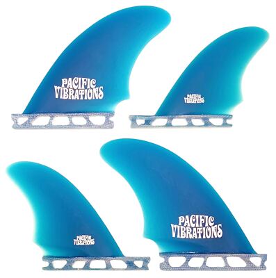 Pacific Vibrations Surfboard Fins Hydromatic Quad set fits Futures