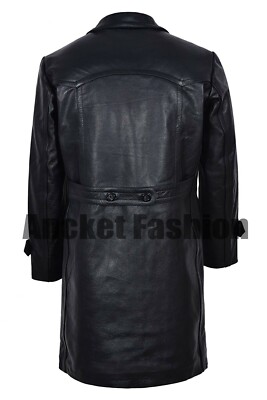 ジャケット・アウター noill vintage long leather trench coat Womens Wilsons Leather Trench Coat Black L Long SOFT