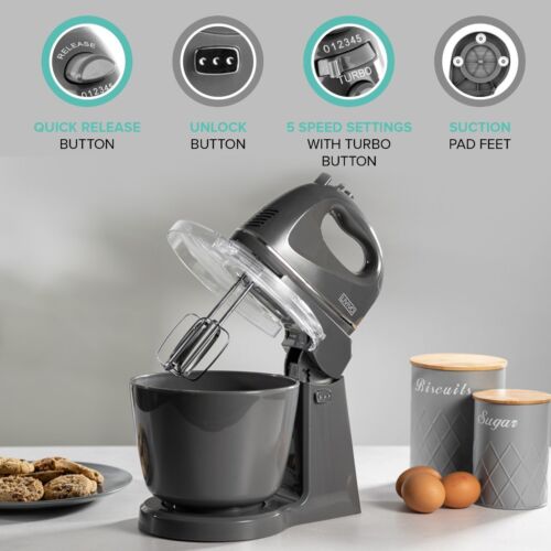 LIVIVO 2 en 1 Mezclador de Mano y Soporte Mezclador de Alimentos Batidora 2.5L Máquina Procesadora 300W - Imagen 2 de 12