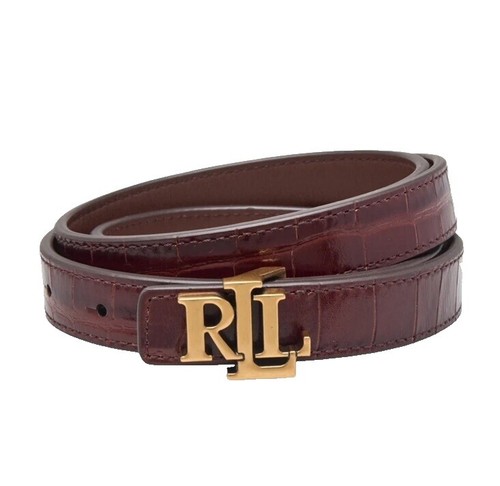 Lauren Ralph Lauren Womens Belt Silver Metallic Leather  display picture 2