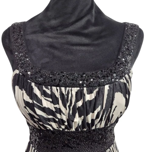 Mini Vestido Love Tease Blanco y Negro Estampado de Cebra Juniors Niña Talla Pequeña RN117493 Foto 4 de 4