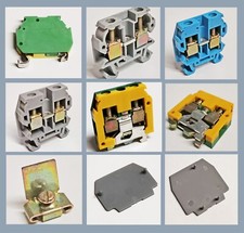 ENTRELEC 15mm Din Rail Terminal Blocks, choose size & colour from menu