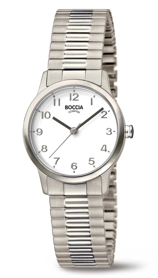 Boccia Titanium 3318-01 Titan-Damenuhr mit Titan-Flexband Ø27mm - Bild 1 von 1