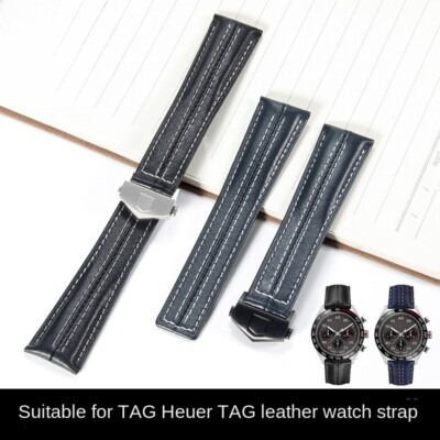 Fits TAG HEUER MONACO Cowhide Leather Watch Band straps Mens 22mm with tools